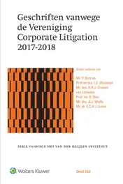 Omslag van Geschriften vanwege de Vereniging Corporate Litigation 2017-2018