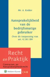 Omslag van Aansprakelijkheid van de bedrijfsmatige gebruiker