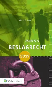Omslag van Memo beslagrecht 2019
