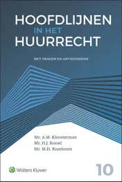 Omslag van Hoofdlijnen in het huurrecht