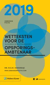 Omslag van Zakboek Wetteksten voor de algemeen en buitengewoon opsporingsambtenaar 2019