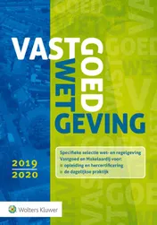 Omslag van Vastgoedwetgeving 2019-2020