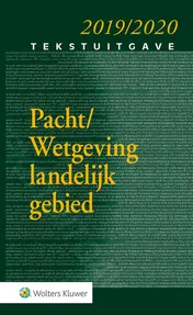 Omslag van Tekstuitgave Pacht/Wetgeving landelijk gebied 2019/2020