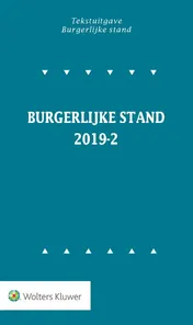 Omslag van Tekstuitgave Burgerlijke stand 2019-2