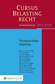 Omslag van Studenteneditie Cursus Belastingrecht Vennootschapsbelasting 2019-2020