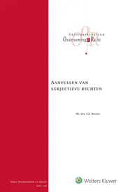 Omslag van Aanvullen van subjectieve rechten