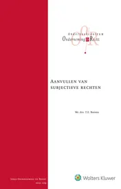 Omslag van Aanvullen van subjectieve rechten