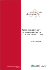 Omslag van Administratieplicht en aansprakelijkheid voor het boedeltekort