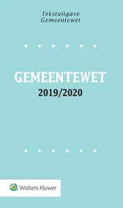 Omslag van Tekstuitgave Gemeentewet 2019/2020