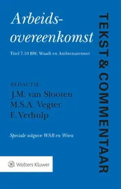 Omslag van Arbeidsovereenkomst Speciale uitgave WAB en Wnra