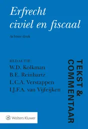 Omslag van Erfrecht civiel en fiscaal