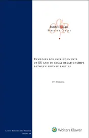 Omslag van Remedies for infringements of EU Law legal relationships between private parties