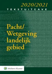 Omslag van Tekstuitgave Pacht/Wetgeving landelijk gebied 2020/2021