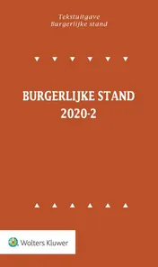 Omslag van Tekstuitgave Burgerlijke stand 2020-2