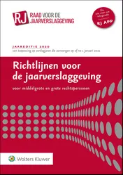 Omslag van Richtlijnen voor de jaarverslaggeving, middelgrote en grote rechtspersonen 2020
