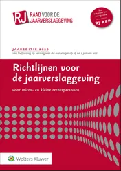 Omslag van Richtlijnen voor de jaarverslaggeving voor micro- en kleine rechtspersonen 2020