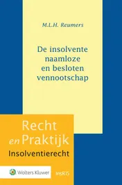 Omslag van De insolvente naamloze en besloten vennootschap