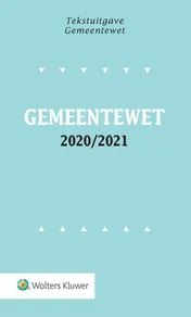 Omslag van Tekstuitgave Gemeentewet 2020/2021