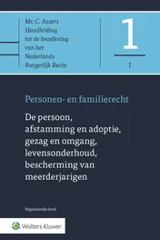 Omslag van Asser 1-I De persoon, afstamming en adoptie, gezag en omgang, levensonderhoud