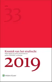 Omslag van Kroniek van het strafrecht 2019