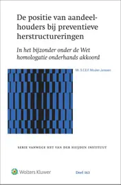 Omslag van De positie van aandeelhouders bij preventieve herstructureringen