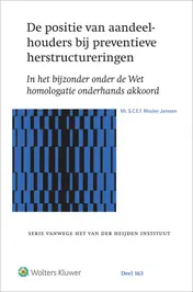 Omslag van De positie van aandeelhouders bij preventieve herstructureringen