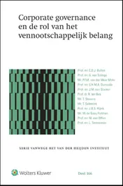 Omslag van Corporate governance en de rol van het vennootschappelijk belang