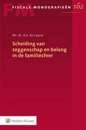 Omslag van Scheiding van zeggenschap en belang in de familiesfeer