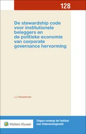 Omslag van De stewardship code voor institutionele beleggers