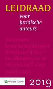 Omslag van Leidraad voor juridische auteurs