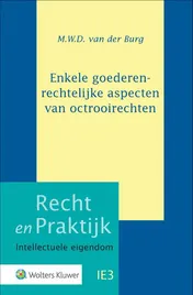 Omslag van Enkele goederenrechtelijke aspecten van octrooirechten