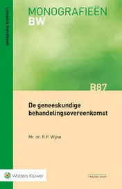 Omslag van De geneeskundige behandelingsovereenkomst
