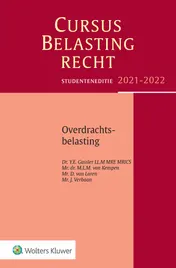 Omslag van Studenteneditie Cursus Belastingrecht Overdrachtsbelasting 2021-2022