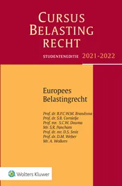 Omslag van Studenteneditie Cursus Belastingrecht Europees belastingrecht 2021-2022