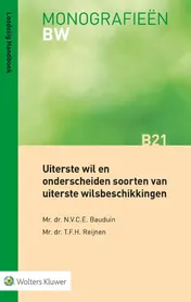 Omslag van Uiterste wil en onderscheiden soorten van uiterste wilsbeschikkingen