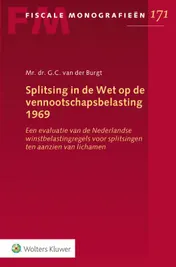 Omslag van Splitsing in de Wet op de vennootschapsbelasting 1969