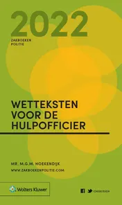 Omslag van Zakboek Wetteksten voor de Hulpofficier 2022