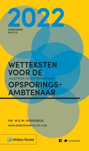 Omslag van Zakboek Wetteksten voor de algemeen en buitengewoon opsporingsambtenaar 2022