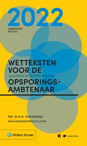 Omslag van Zakboek Wetteksten voor de algemeen en buitengewoon opsporingsambtenaar 2022