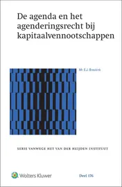 Omslag van De agenda en het agenderingsrecht bij kapitaalvennootschappen