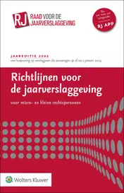 Omslag van Richtlijnen voor de jaarverslaggeving voor micro- en kleine rechtspersonen 2022