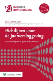 Omslag van Richtlijnen voor de jaarverslaggeving, middelgrote en grote rechtspersonen 2022