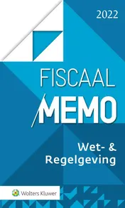 Omslag van Fiscaal Memo Wet- & Regelgeving 2022