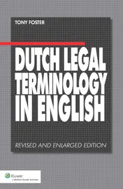Omslag van Dutch Legal Terminology in English