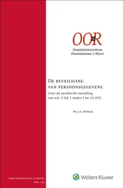 Omslag van De beveiliging van persoonsgegevens