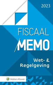 Omslag van Fiscaal Memo Wet- & Regelgeving 2023