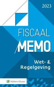 Omslag van Fiscaal Memo Wet- & Regelgeving 2023