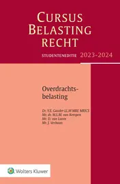 Omslag van Studenteneditie cursus belastingrecht overdrachtsbelasting 2023-2024