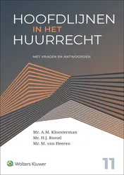 Omslag van Hoofdlijnen in het huurrecht
