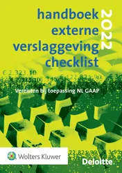 Omslag van Handboek externe verslaggeving checklist 2022